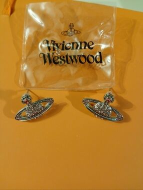 Vivienne Westwood Pink Crystal Orb Earrings